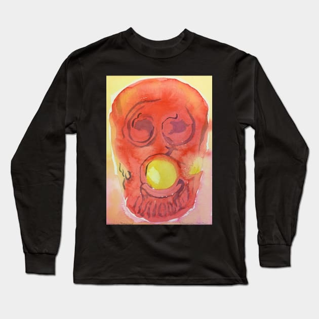 Celtic Pagan Fire God mask Long Sleeve T-Shirt by Brunner Art